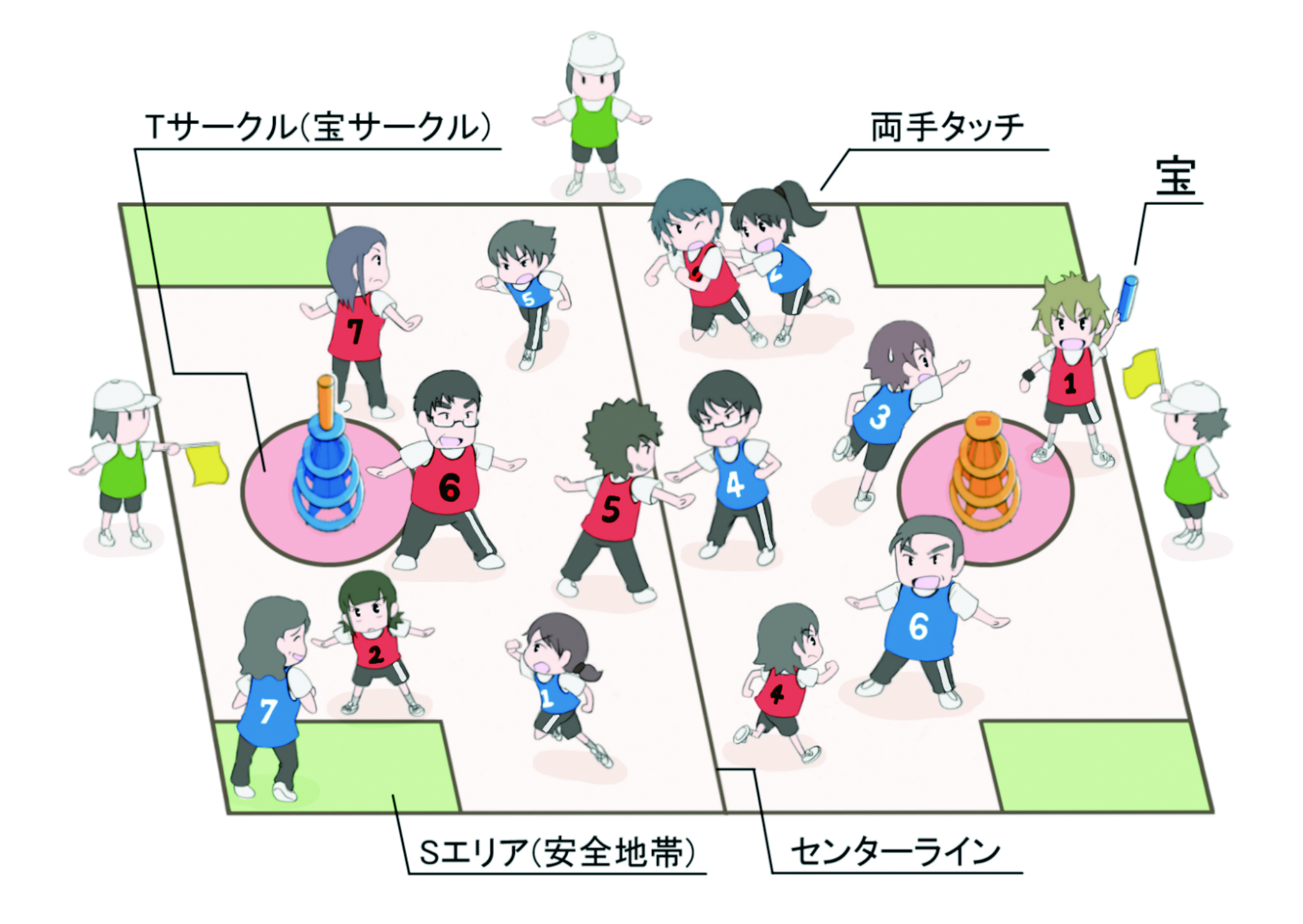 スポーツ鬼ごっこイラスト